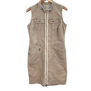 Royal Robbins Sleeveless Zip-Front Women's Utility Dress Jacket in Khaki